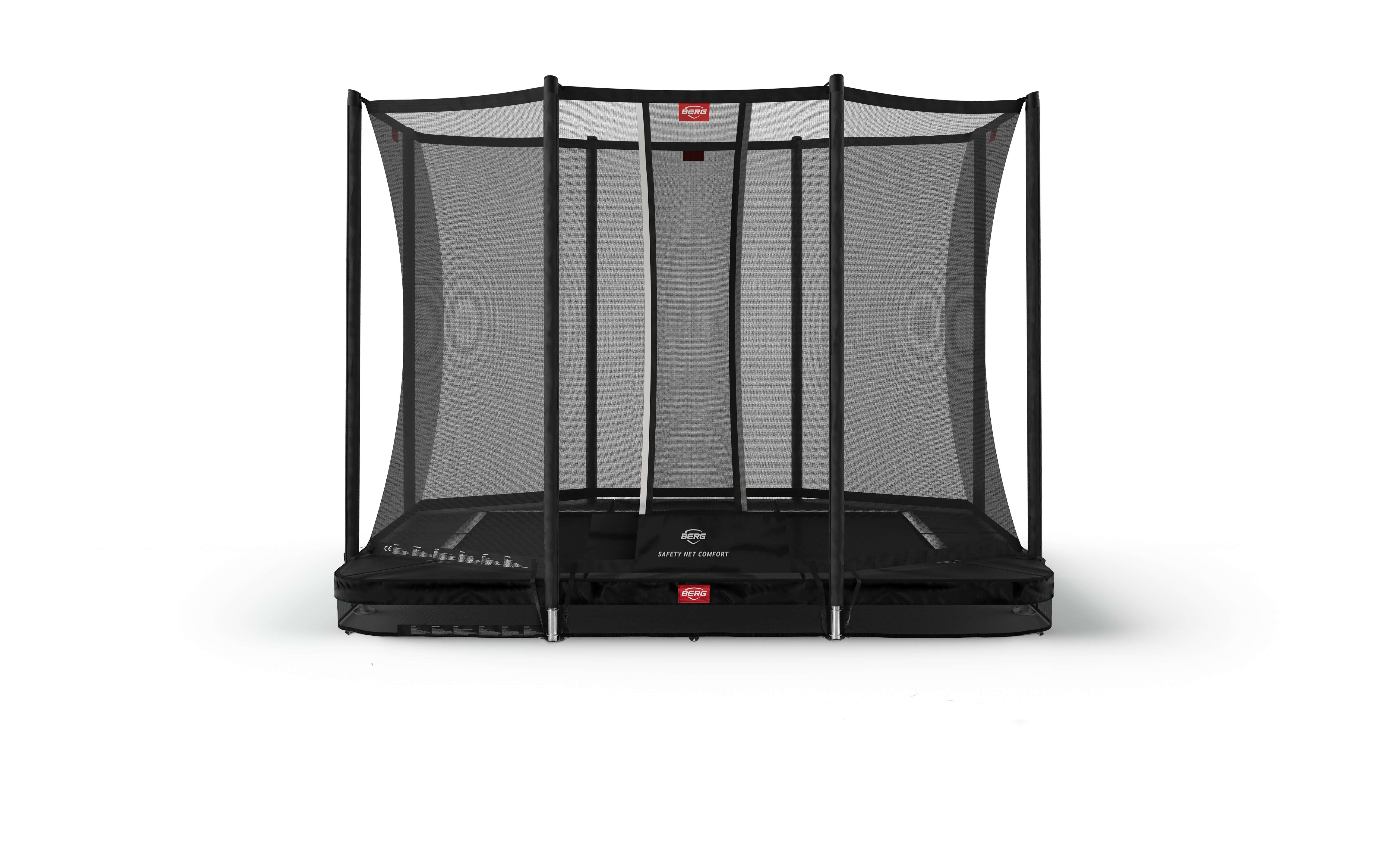 BERG Ultim Favorit InGround 280 Black — InGround trampoline set into the lawn